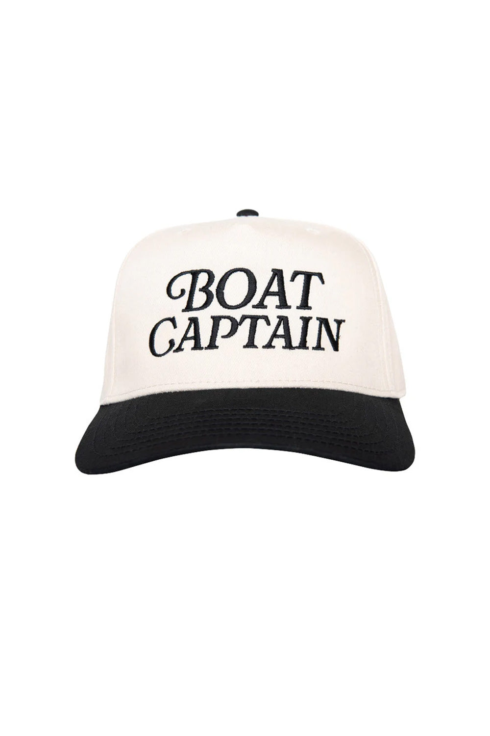 Boat Captain Trucker Hat for Women in Black/Tan
