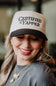 Certified Yapper Trucker Hat for Women in Black/Tan
