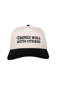 Drinks Well With Others Trucker Hat for Women in Black/Tan
