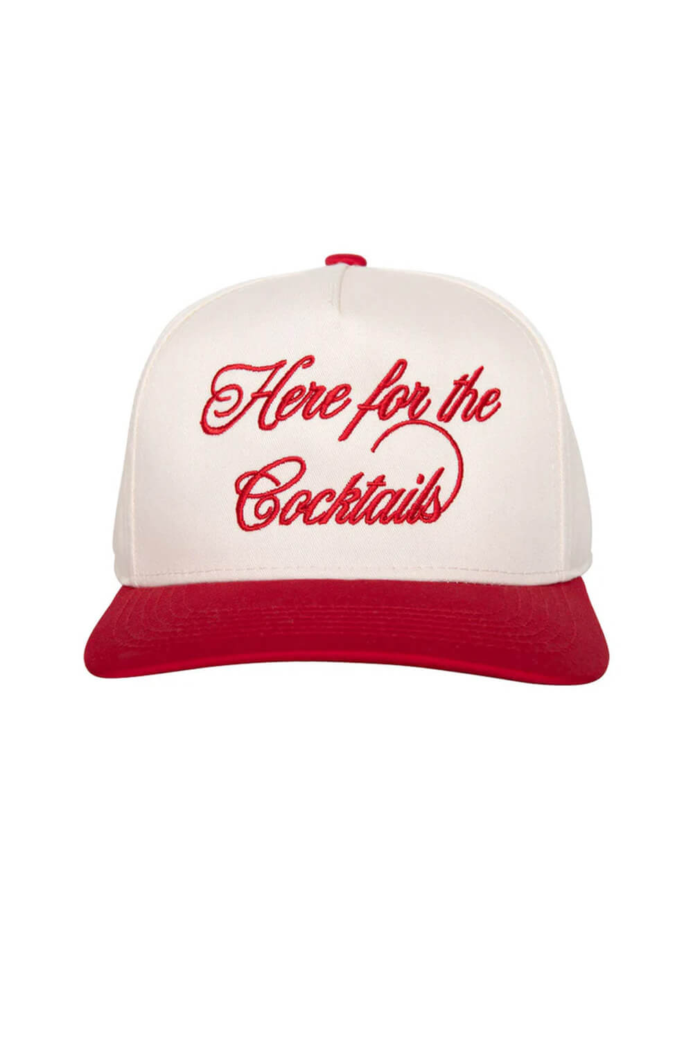 Here For The Cocktails Trucker Hat for Women in Red/Tan
