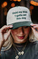 Hold My Drink Trucker Hat for Women in Dark Green/Tan