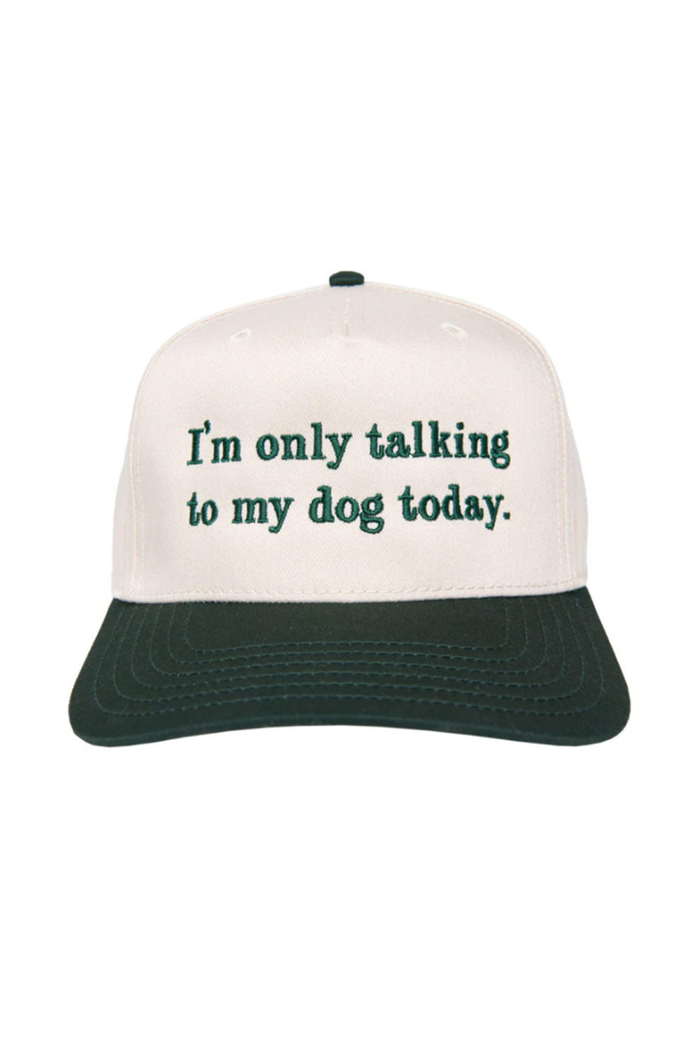 Katydid I'm Only Talking To My Dog Today for Women in Dark Green Tan