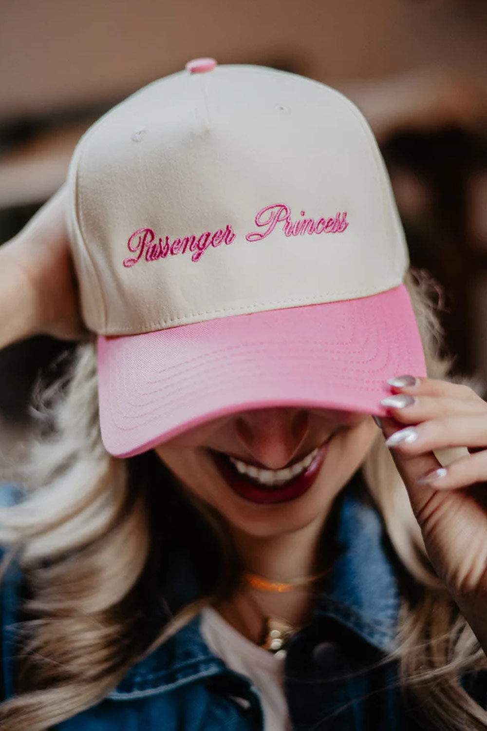 Passenger Princess Trucker Hat for Women in Pink/Tan