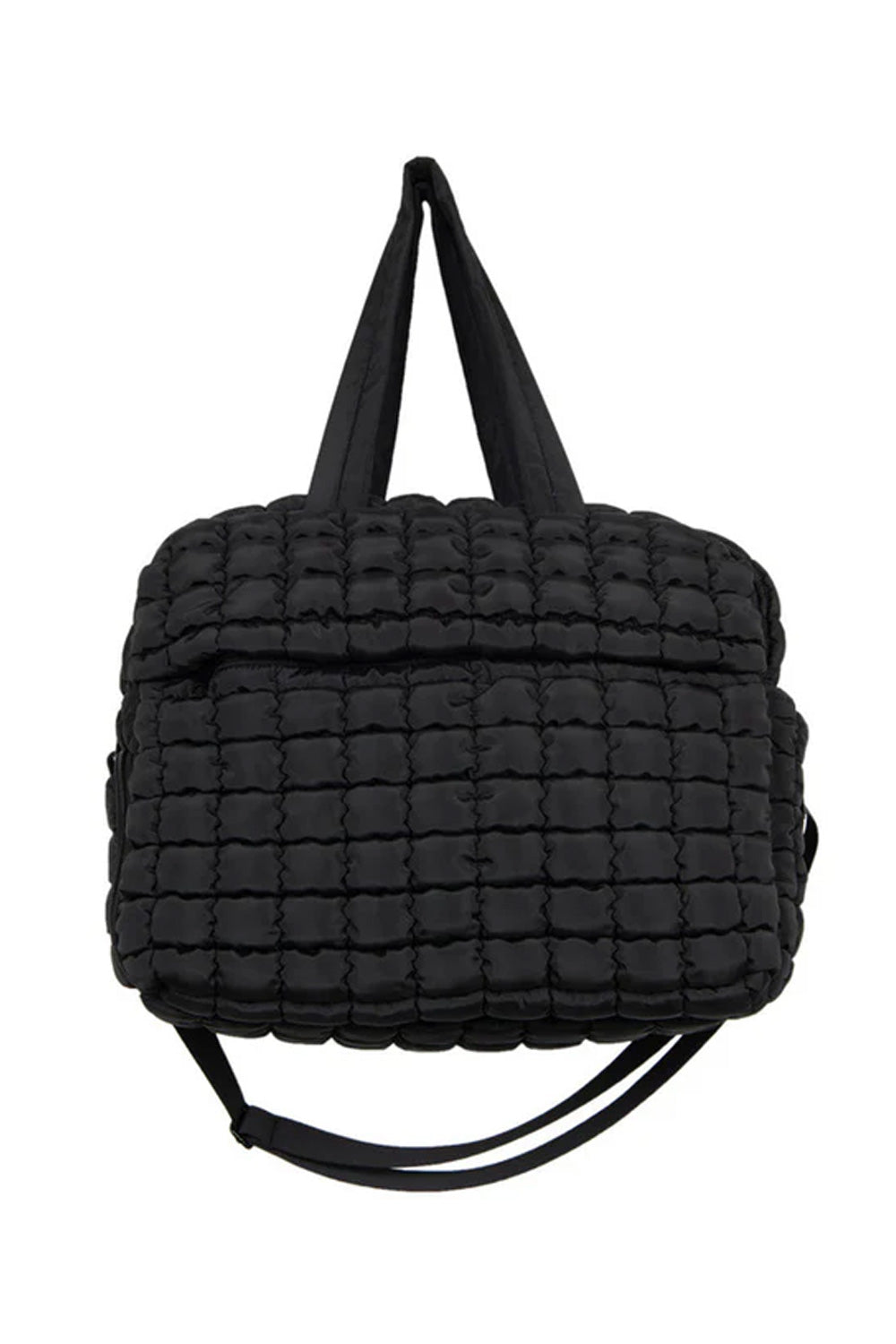 Quilted Puffer Weekender Bubble Bag for Women in Black