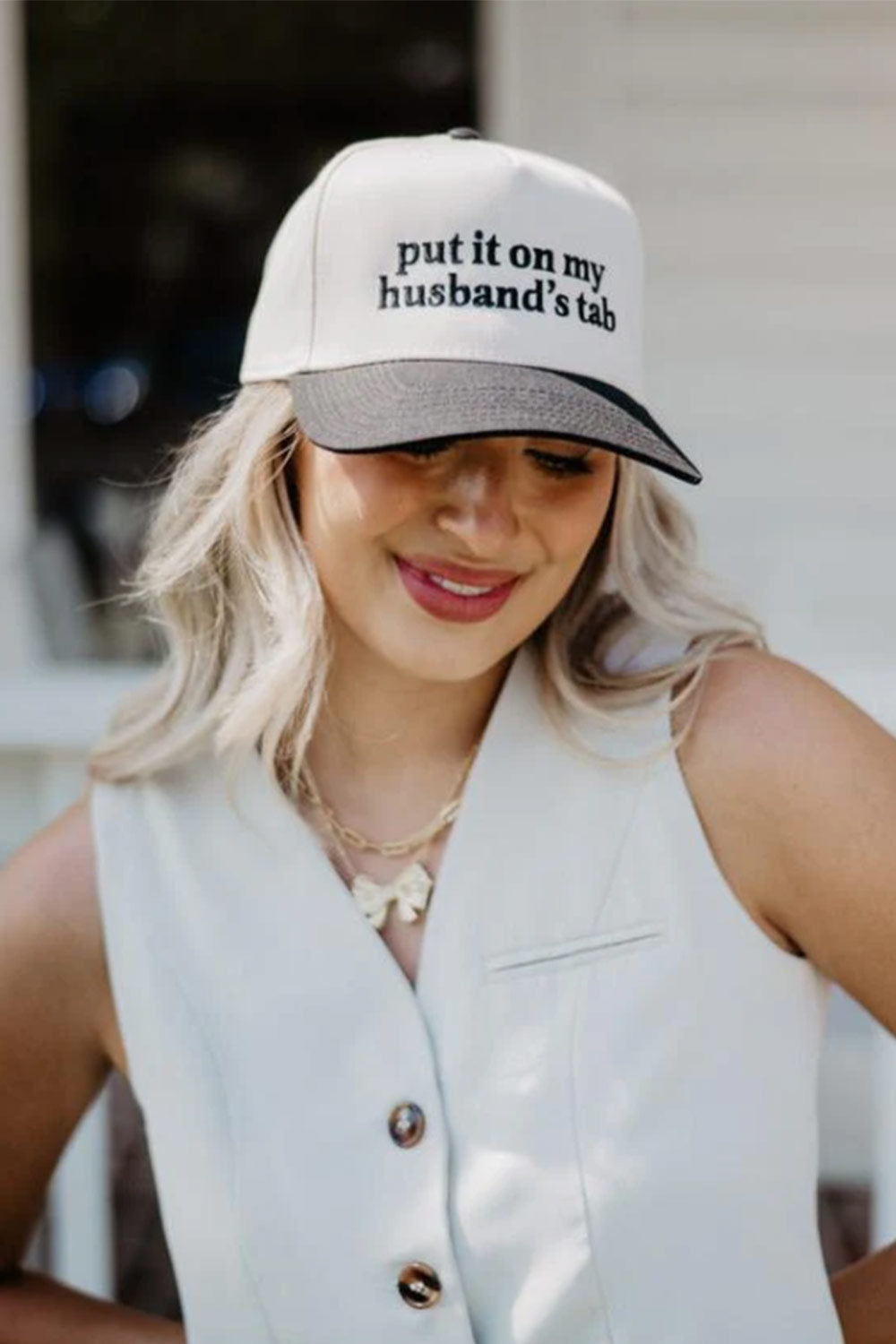 Katydid Put It On My Husband’s Tab Hat for Women in Black Tan