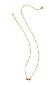 Kendra Scott Bailey Gold Pave Short Pendant Necklace in White Crystal