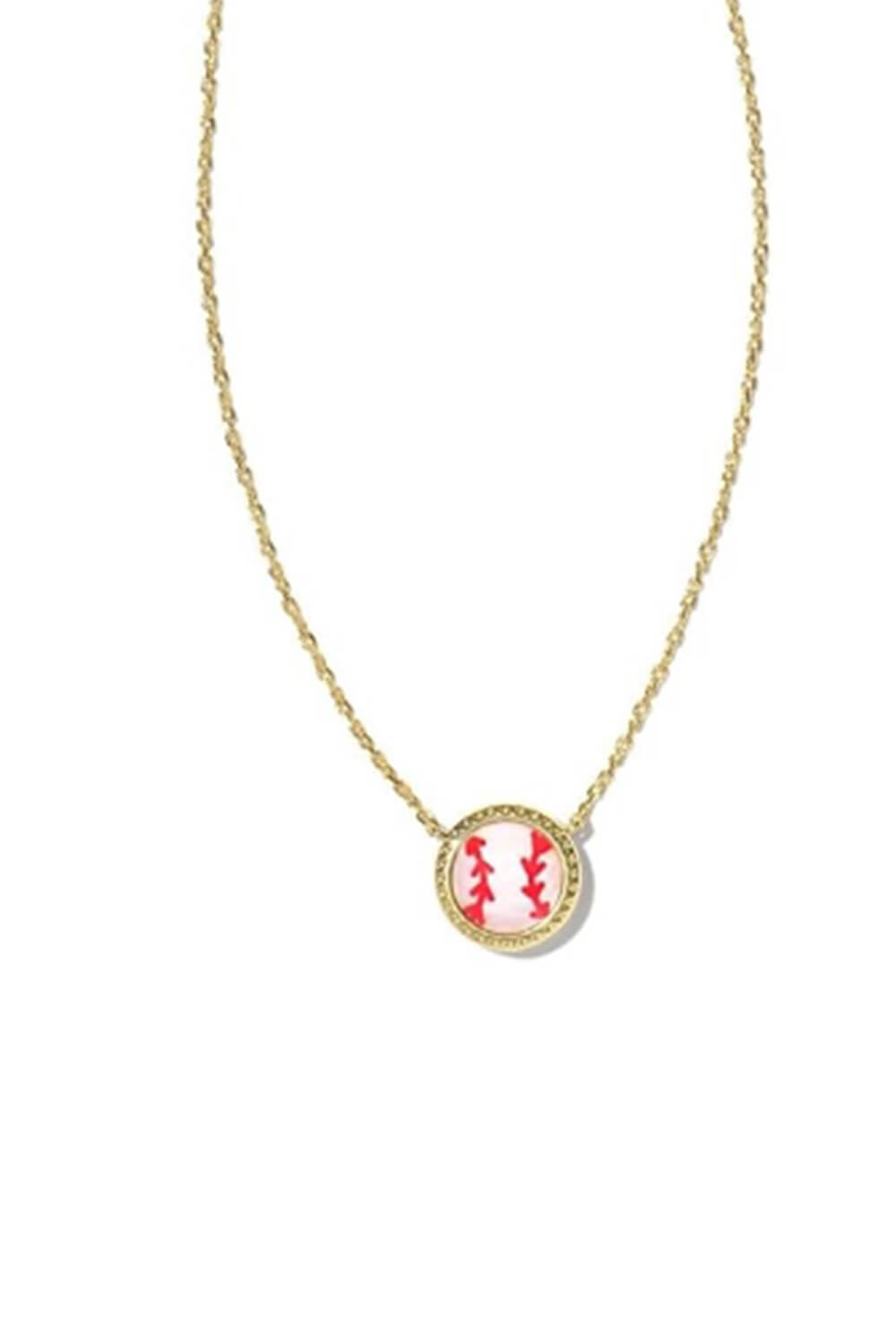 Kendra Scott Baseball Short Pendant in Gold