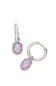 Kendra Scott Daphne Huggie Hoop Framed Earrings in Silver Lilac Kyocera Opal