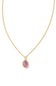 Kendra Scott Daphne Opal Gold Framed Pendant Necklace in Magenta