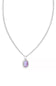 Kendra Scott Daphne Silver Framed Short Pendant Necklace in Lilac Kyocera Opal