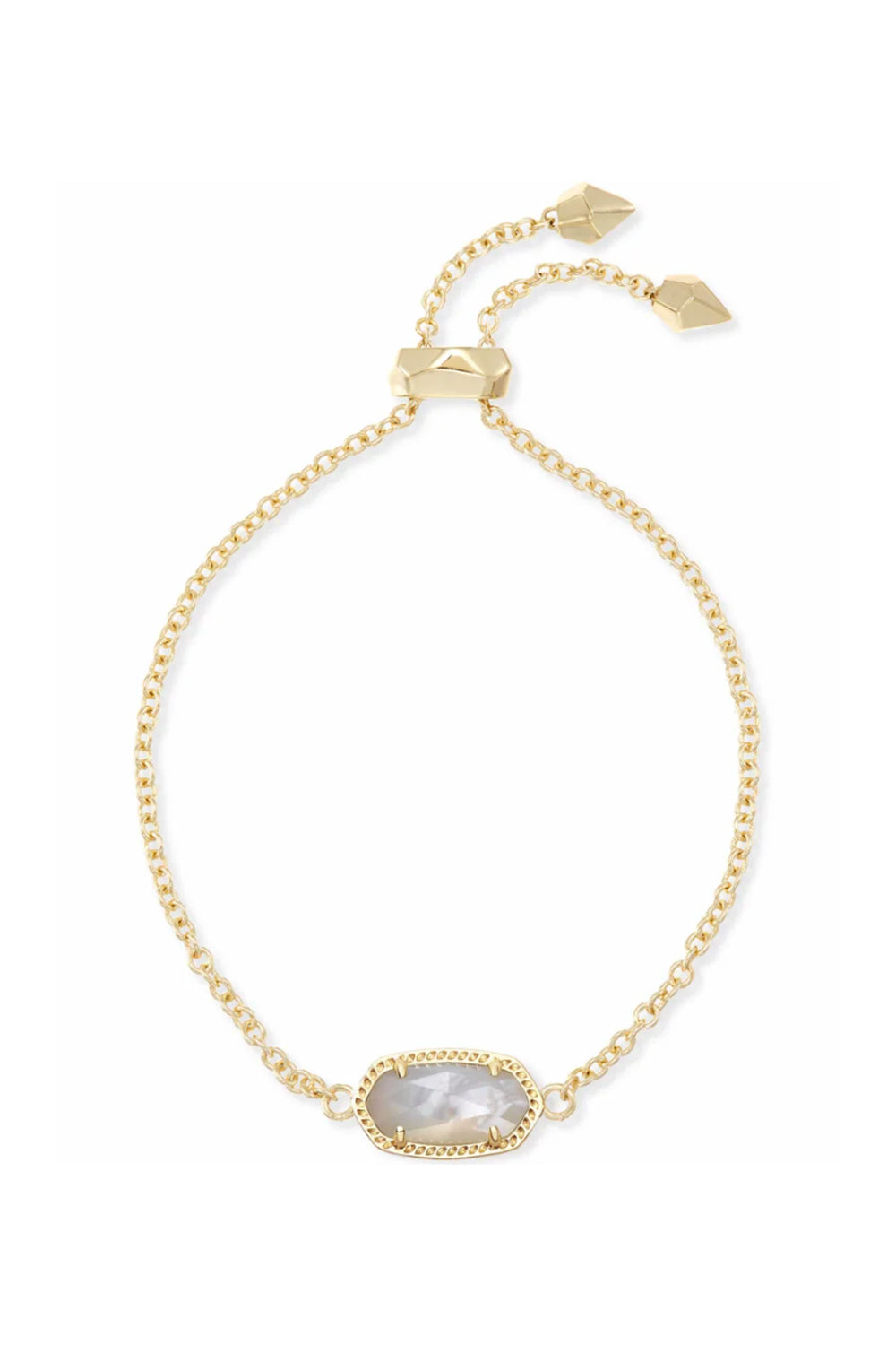 Kendra Scott Elaina Gold Delicate Chain Bracelet in Ivory Mother-of-Pearl 