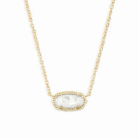 Kendra Scott Elisa Gold Pendant Necklace in Mother-of-Pearl