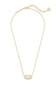 Kendra Scott Elisa Gold Pendant Necklace in White Kyocera Opal