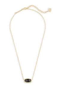 Kendra Scott Elisa Gold Pendant Necklace in Black 