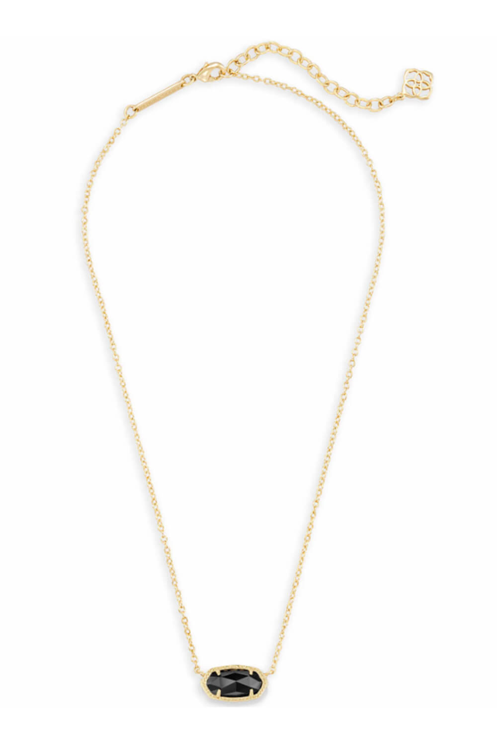 Kendra Scott Elisa Gold Pendant Necklace in Black 
