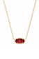 Kendra Scott Elisa Gold Pendant Necklace in Clear Berry