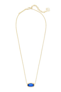 Kendra Scott Elisa Gold Pendant Necklace in Cobalt Cat’s Eye 