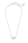 Kendra Scott Elisa Silver Pendant Necklace in White Kyocera Opal 