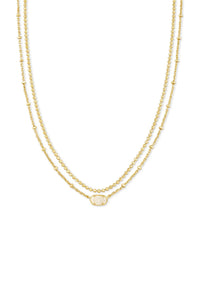Kendra Scott Emilie Gold Multi Strand Necklace in Iridescent Drusy 