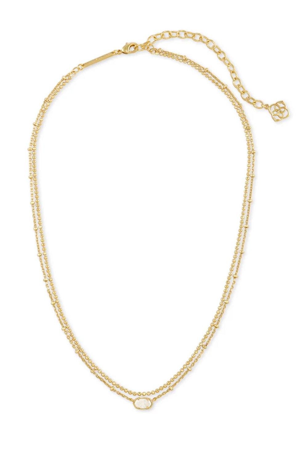 Kendra Scott Emilie Gold Multi Strand Necklace in Iridescent Drusy 