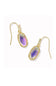 Kendra Scott Lee Gold Drop Earrings in Dichroic Glass