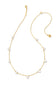 Kendra Scott Leighton Gold Pearl Strand Necklace in White Pearl