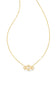 Kendra Scott Lindy Rae Elisa Golf Short Pendant Necklace in White Crystal