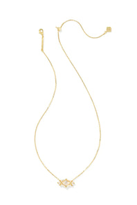 Kendra Scott Lindy Rae Elisa Golf Short Pendant Necklace in White Crystal