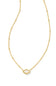 Kendra Scott Mini Abbie Gold Satellite Short Pendant in Ivory Mother-of-Pearl