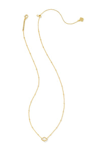 Kendra Scott Mini Abbie Gold Satellite Short Pendant in Ivory Mother-of-Pearl