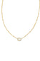 Kendra Scott Mini Elisa Gold Satellite Short Pendant Necklace in Ivory Mother-of-Pearl
