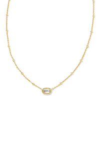 Kendra Scott Mini Elisa Gold Satellite Short Pendant Necklace in Dichroic Glass
