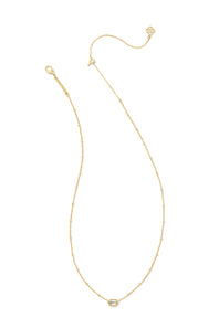 Kendra Scott Mini Elisa Gold Satellite Short Pendant Necklace in Dichroic Glass