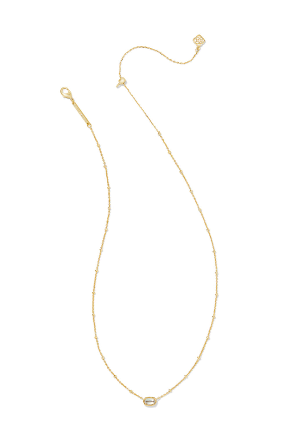 Kendra Scott Mini Elisa Gold Satellite Short Pendant Necklace in Dichroic Glass