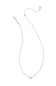 Kendra Scott Mini Elisa Silver Satellite Short Pendant Necklace in Ivory Mother-of-Pearl 