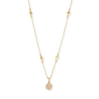 Kendra Scott Nola Gold Pendant Necklace in Iridescent Drusy 