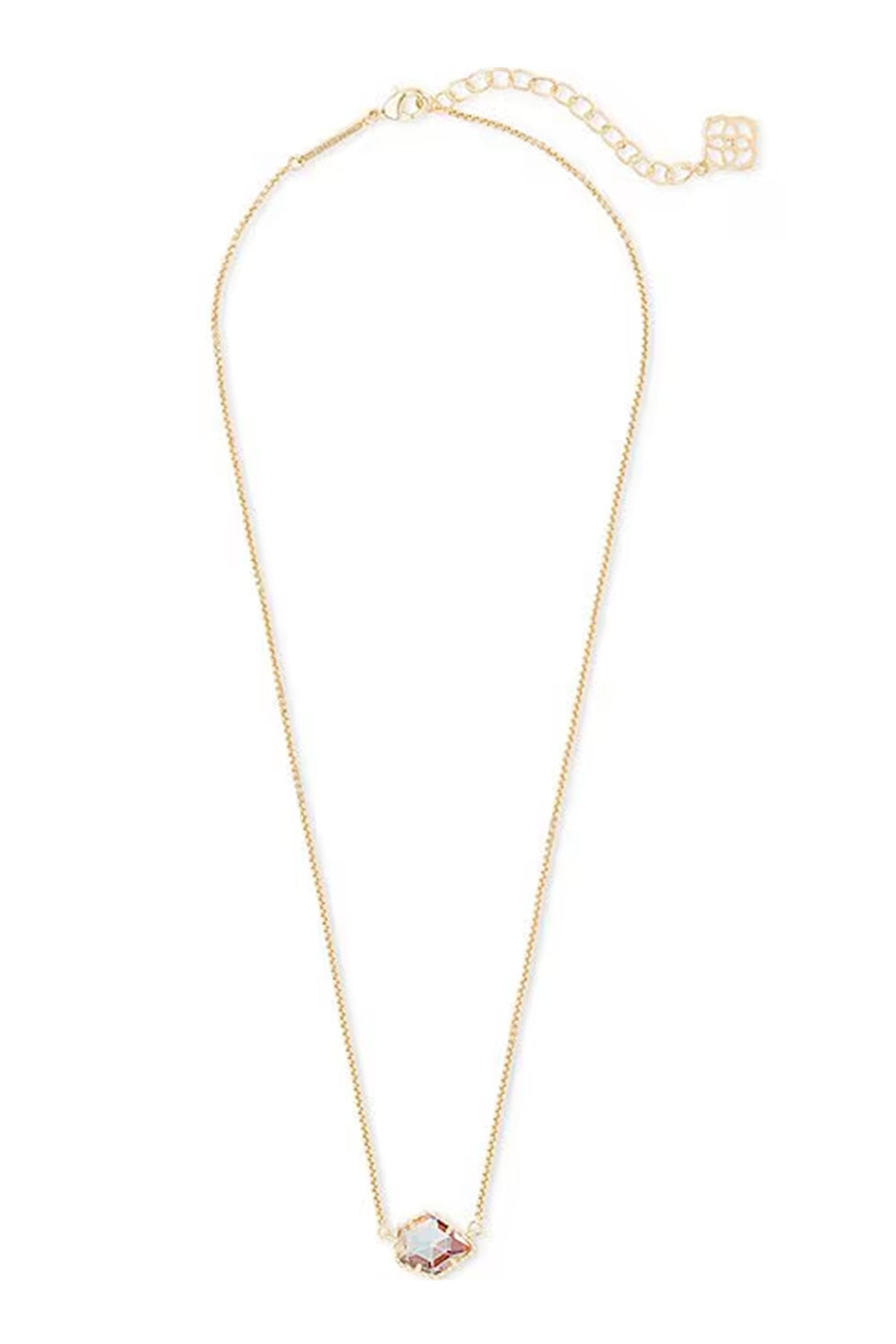 Kendra Scott Tess Gold Pendant Necklace in Dichroic Glass