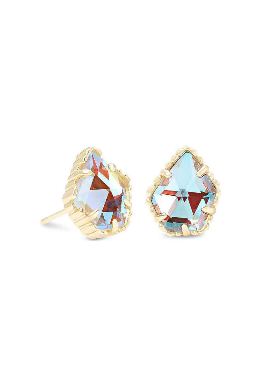 Kendra Scott Tessa Dichroic Glass Stud Earrings in Gold Dichroic Glass