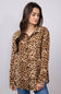 La Miel Button Up Shirt for Women in Desert Leopard
