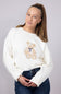 Bear Crewneck Sweater for Women in White