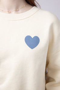 Love You To The Moon And Back Crewneck for Women in Cream