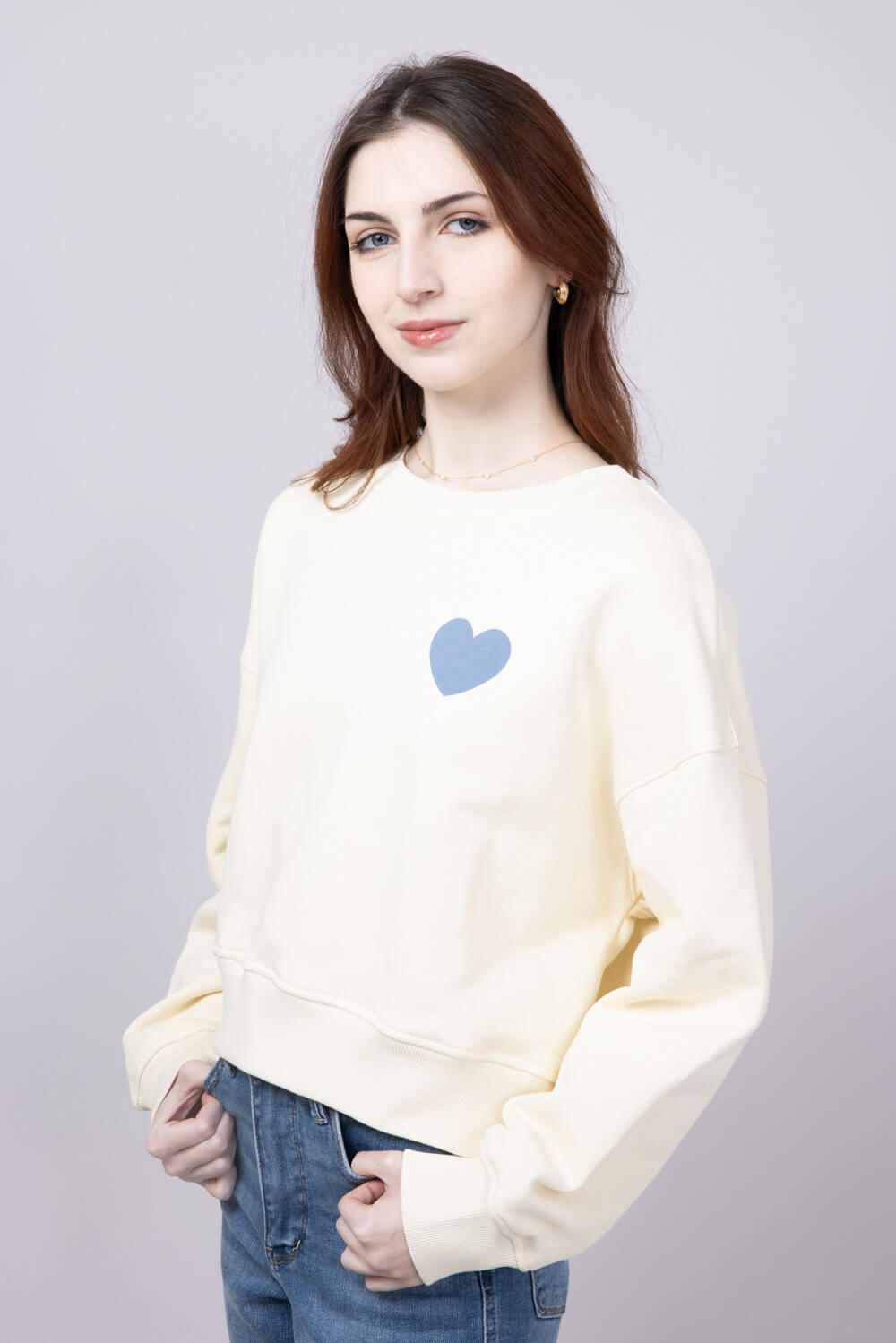Love You To The Moon And Back Crewneck for Women in Cream