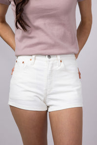 Levi’s 501 Original Blank Spot Denim Shorts for Women in White
