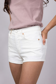 Levi’s 501 Original Blank Spot Denim Shorts for Women in White