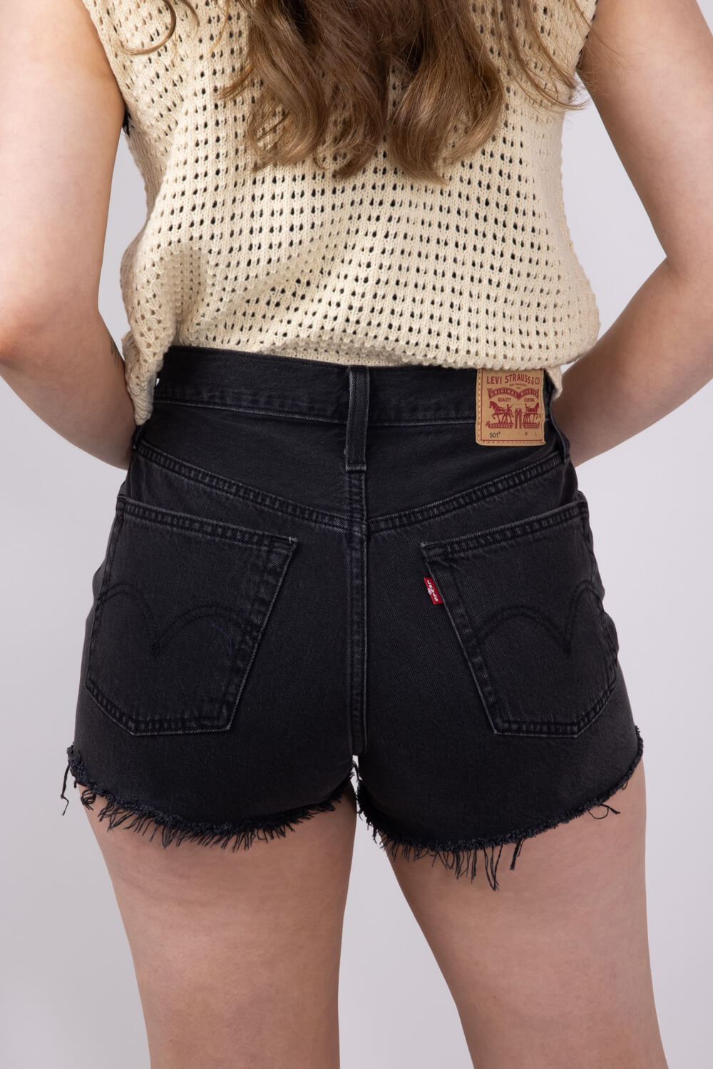 Levi’s 501 Original Denim Shorts for Women in Lunar Black
