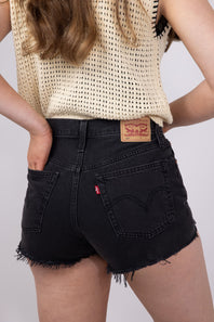 Levi’s 501 Original Denim Shorts for Women in Lunar Black