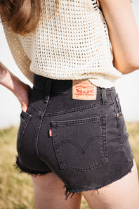 Levi’s 501 Original Denim Shorts for Women in Lunar Black
