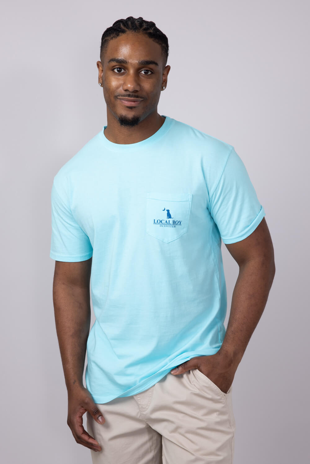 Local Boy Bad Bass T-Shirt for Men in Aqua