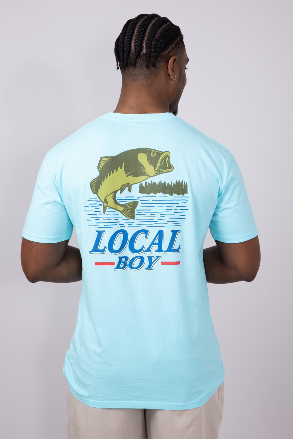 Local Boy Bad Bass T-Shirt for Men in Aqua
