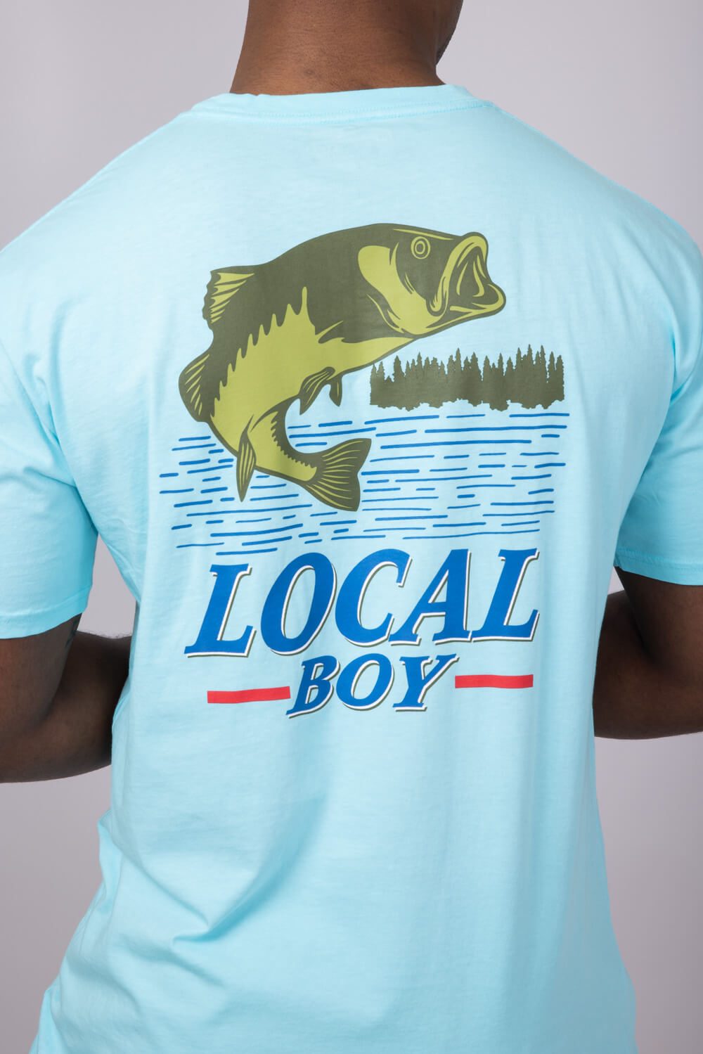 Local Boy Bad Bass T-Shirt for Men in Aqua